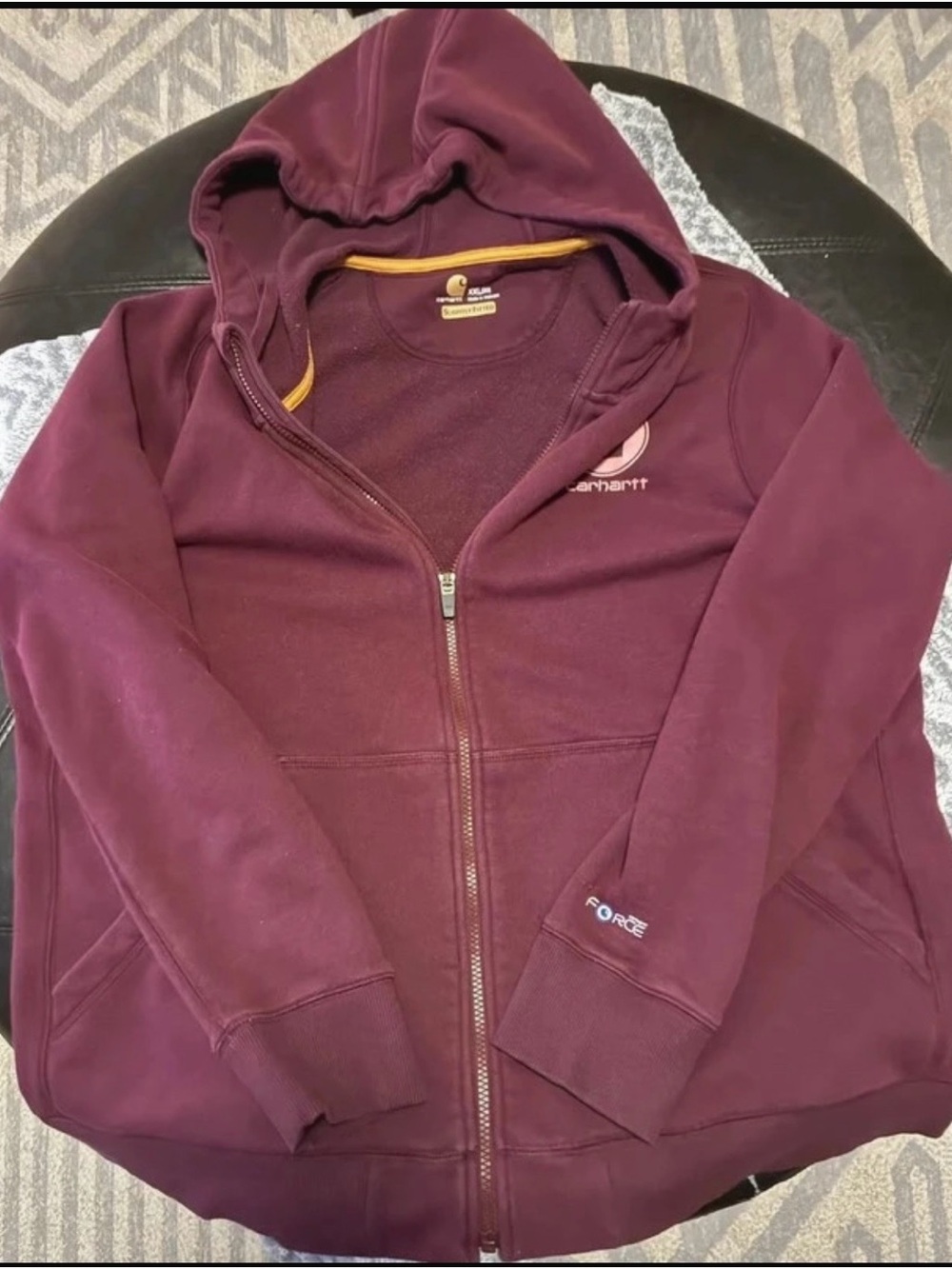 Carhartt women’s Maroon Full-Zip Hooded Jacket